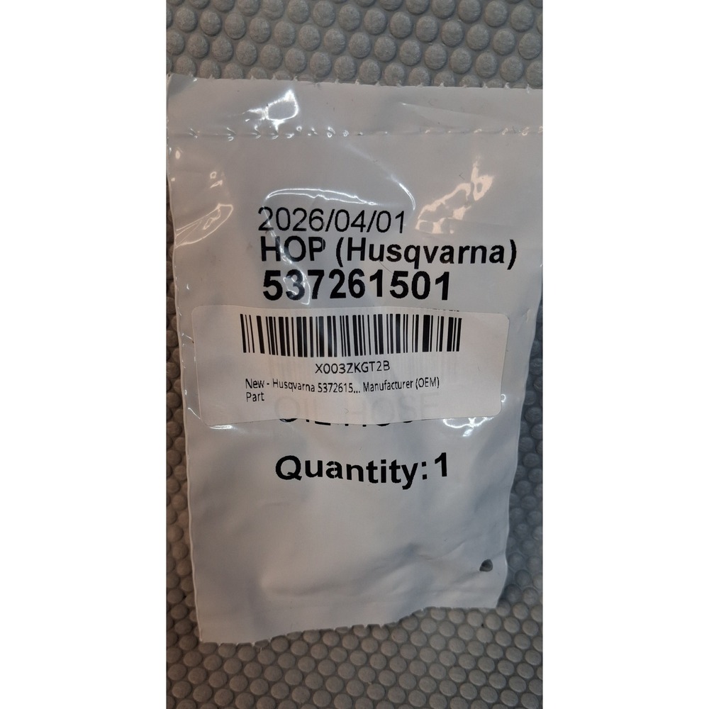Husqvarna 537261501 Oil Hose Genuine OEM Replacement Part Black Oil Line